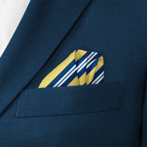 Bruce Stripe Pocket Square - Wave Fold - Knotty Tie Co.