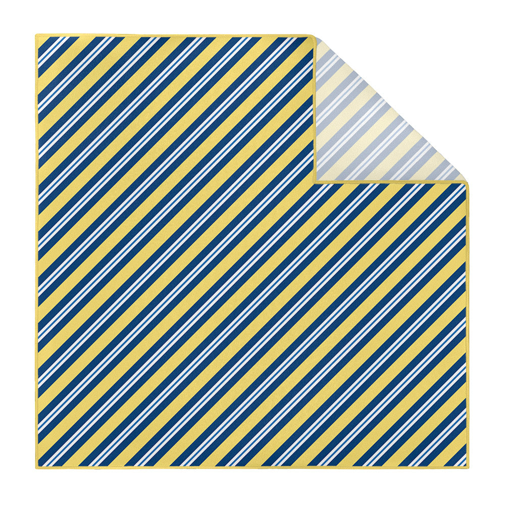 Bruce Stripe Pocket Square - Printed - Knotty Tie Co.