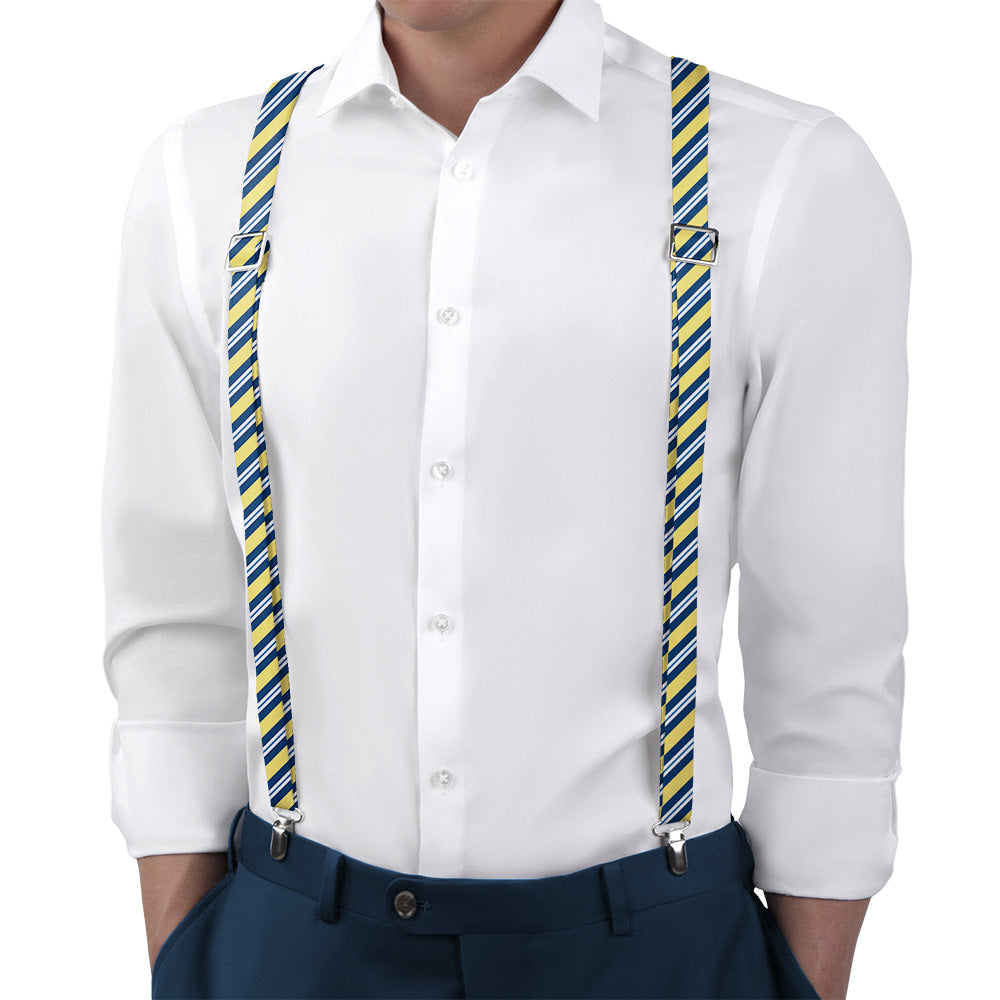 Bruce Stripe Suspenders - Main View - Knotty Tie Co.