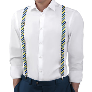 Bruce Stripe Suspenders - On Model Back View - Knotty Tie Co.