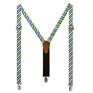 Bruce Stripe Suspenders - Full Front View - Knotty Tie Co.