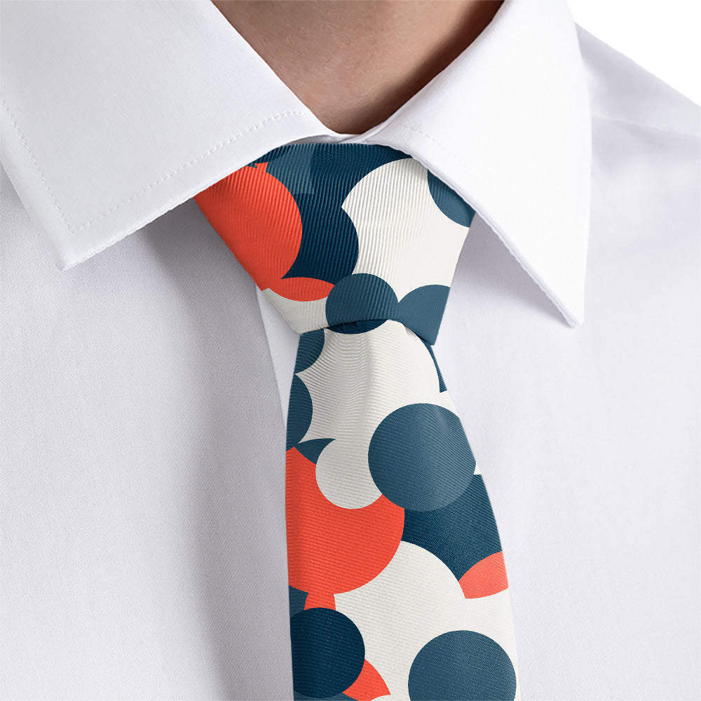 Custom Bubble Dots 1 Logo Tie - Rolled - Knotty Tie Co.