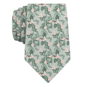 Budding Floral Necktie - Rolled - Knotty Tie Co.