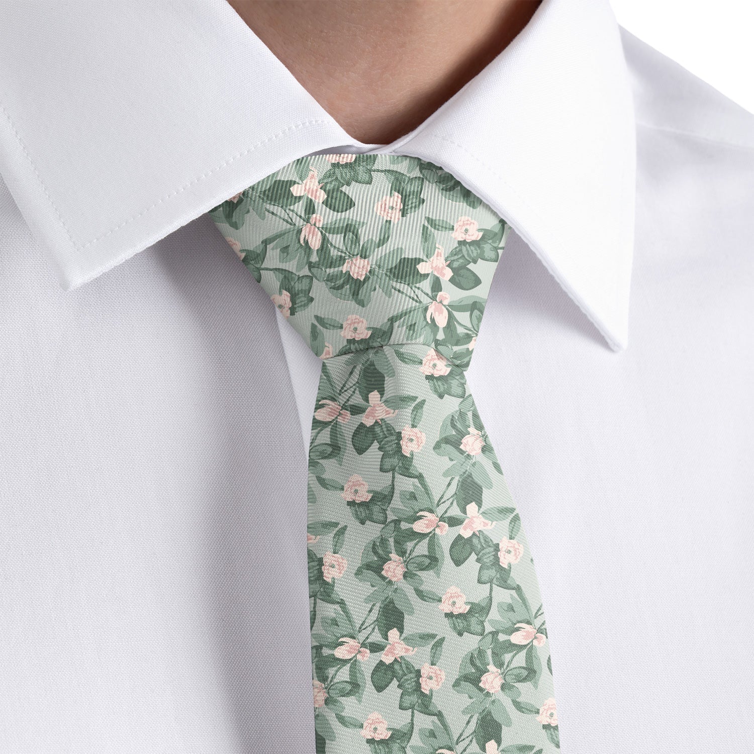Budding Floral Necktie - Rolled - Knotty Tie Co.