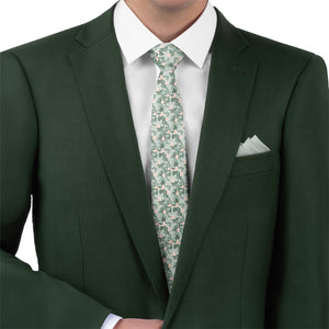 Budding Floral Necktie - Matching Pocket Square - Knotty Tie Co.