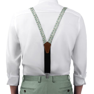 Budding Floral Suspenders - On Model Front View - Knotty Tie Co.