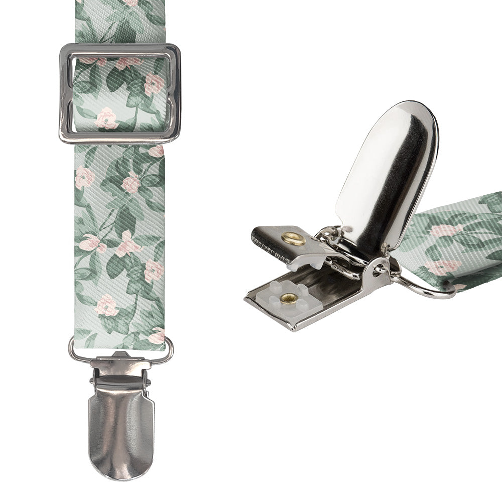 Budding Floral Suspenders - Hardware and Strap - Knotty Tie Co.