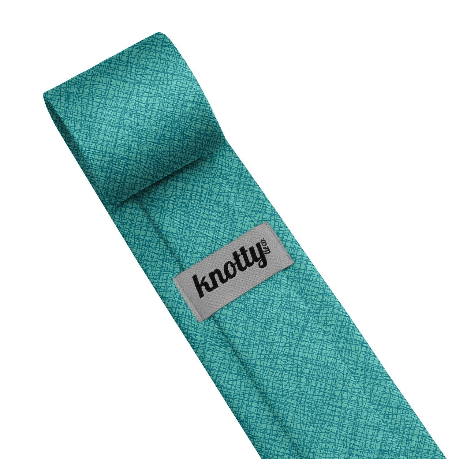 Burlap Crosshatch Necktie - Tag - Knotty Tie Co.