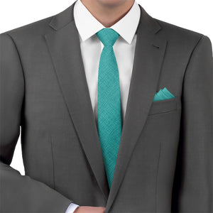 Burlap Crosshatch Necktie - Matching Pocket Square - Knotty Tie Co.