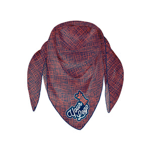 Burlap 1 Square Chiffon Logo Scarf - Knotty Tie Co.