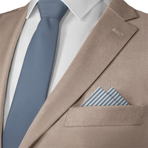 Butler Stripe Pocket Square - Matching Necktie- Knotty Tie Co.