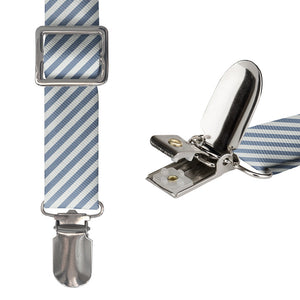 Butler Stripe Suspenders - Hardware and Strap - Knotty Tie Co.