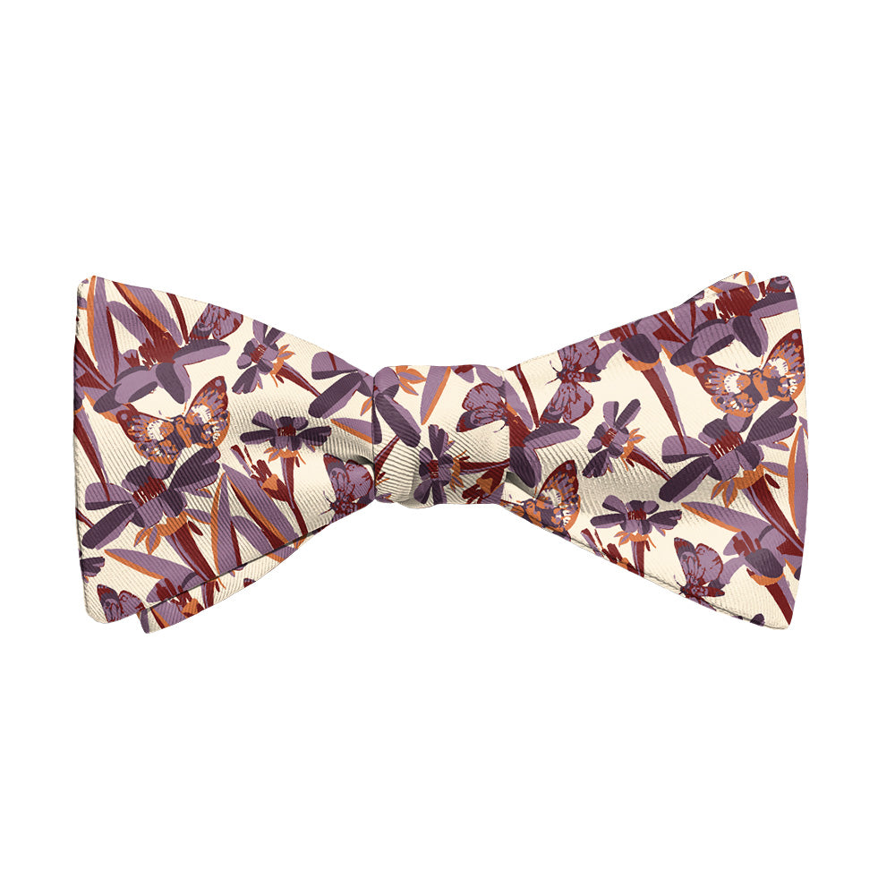 Butterfly Floral Bow Tie - Adult Extra-Long Self-Tie 18-21" - Knotty Tie Co.