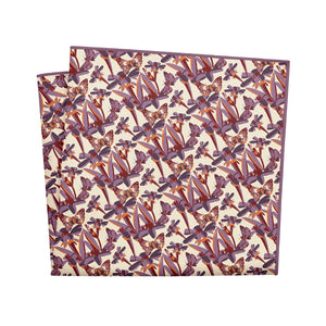 Butterfly Floral Pocket Square - 12" Square - Knotty Tie Co.