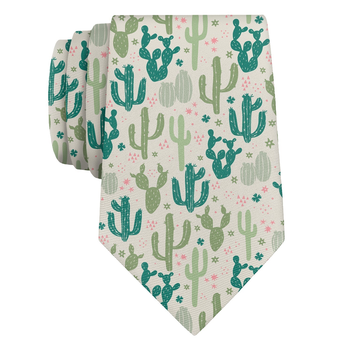 Cactus Party Necktie - Rolled - Knotty Tie Co.