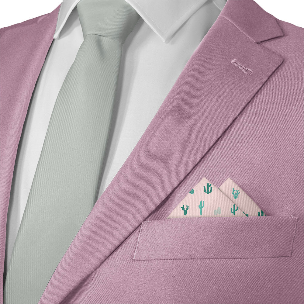 Cactus Herbage Pocket Square - 12" Square - Knotty Tie Co.