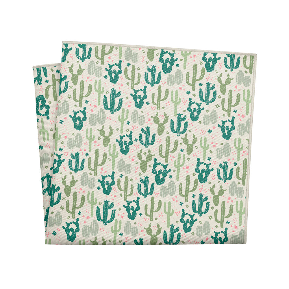 Cactus Party Pocket Square - 12" Square - Knotty Tie Co.