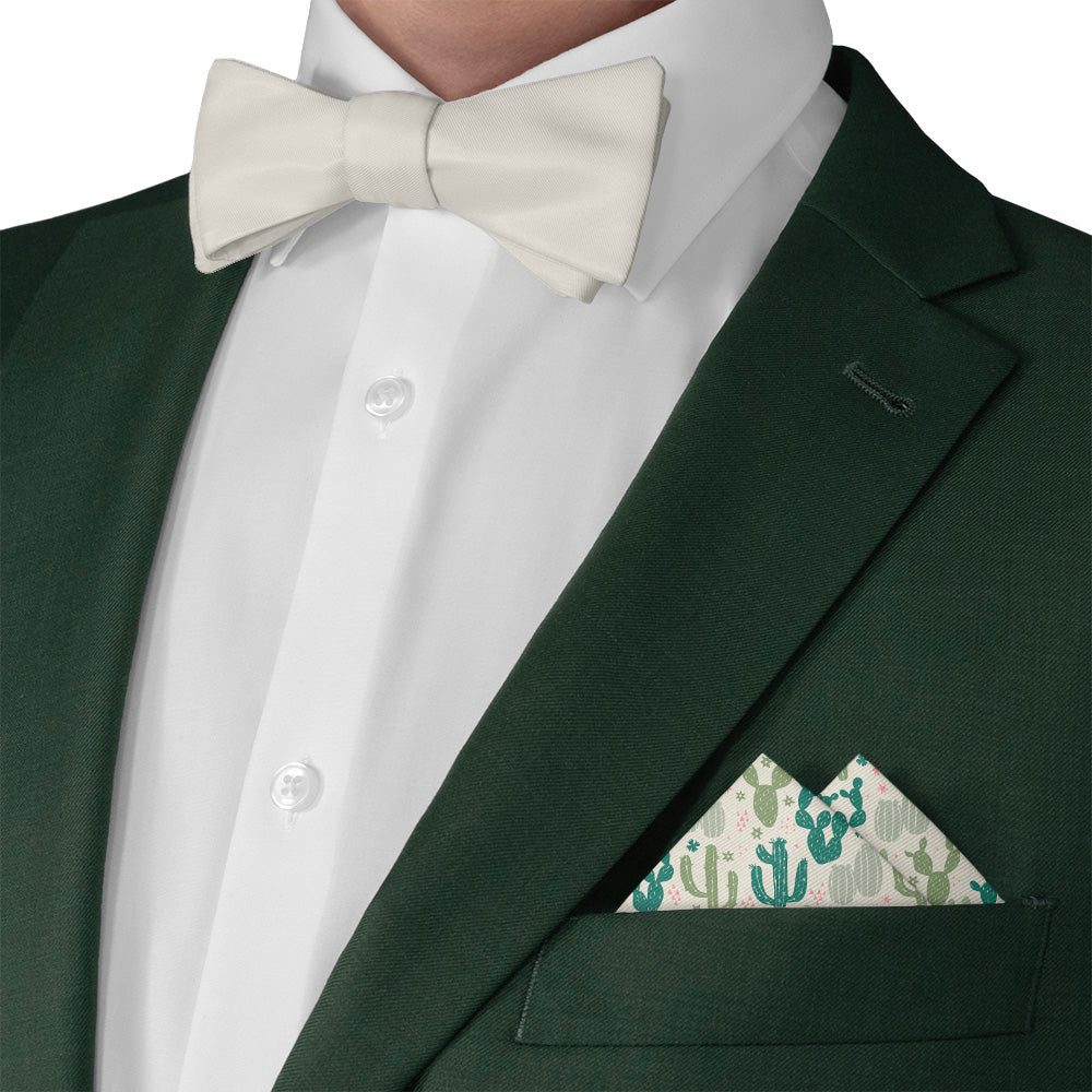 Cactus Party Pocket Square - Matching Bow Tie - Knotty Tie Co.