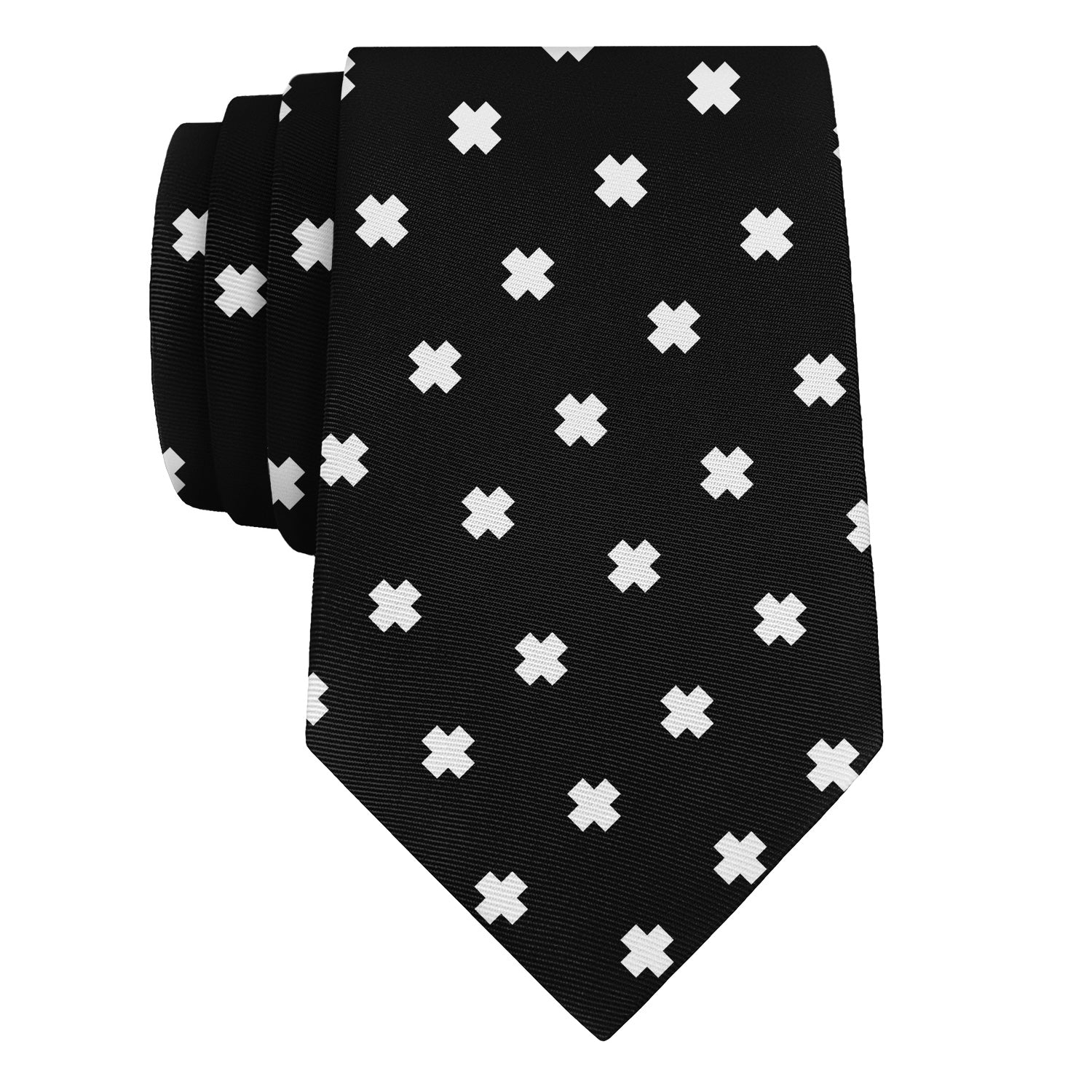 Calico Geometric Necktie - Rolled - Knotty Tie Co.