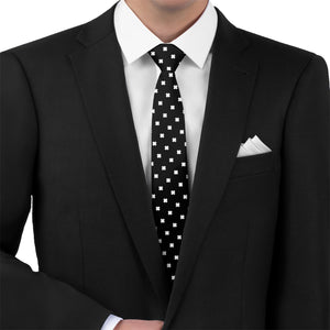 Calico Geometric Necktie - Matching Pocket Square - Knotty Tie Co.
