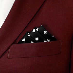 Calico Geometric Pocket Square - Stairs Fold - Knotty Tie Co.