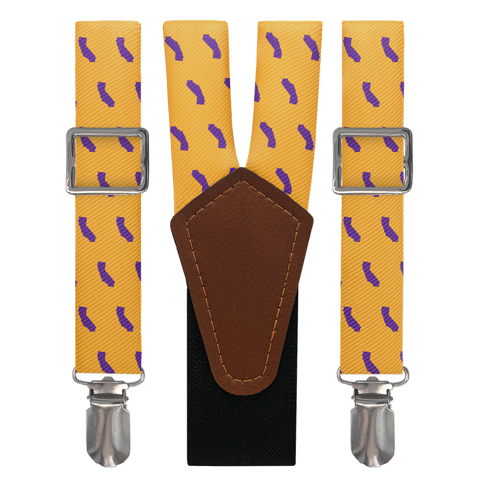 California State Outline Suspenders - Main View - Knotty Tie Co.