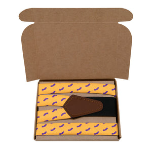 California State Outline Suspenders - Kraft Gift Box Packaging - Knotty Tie Co.