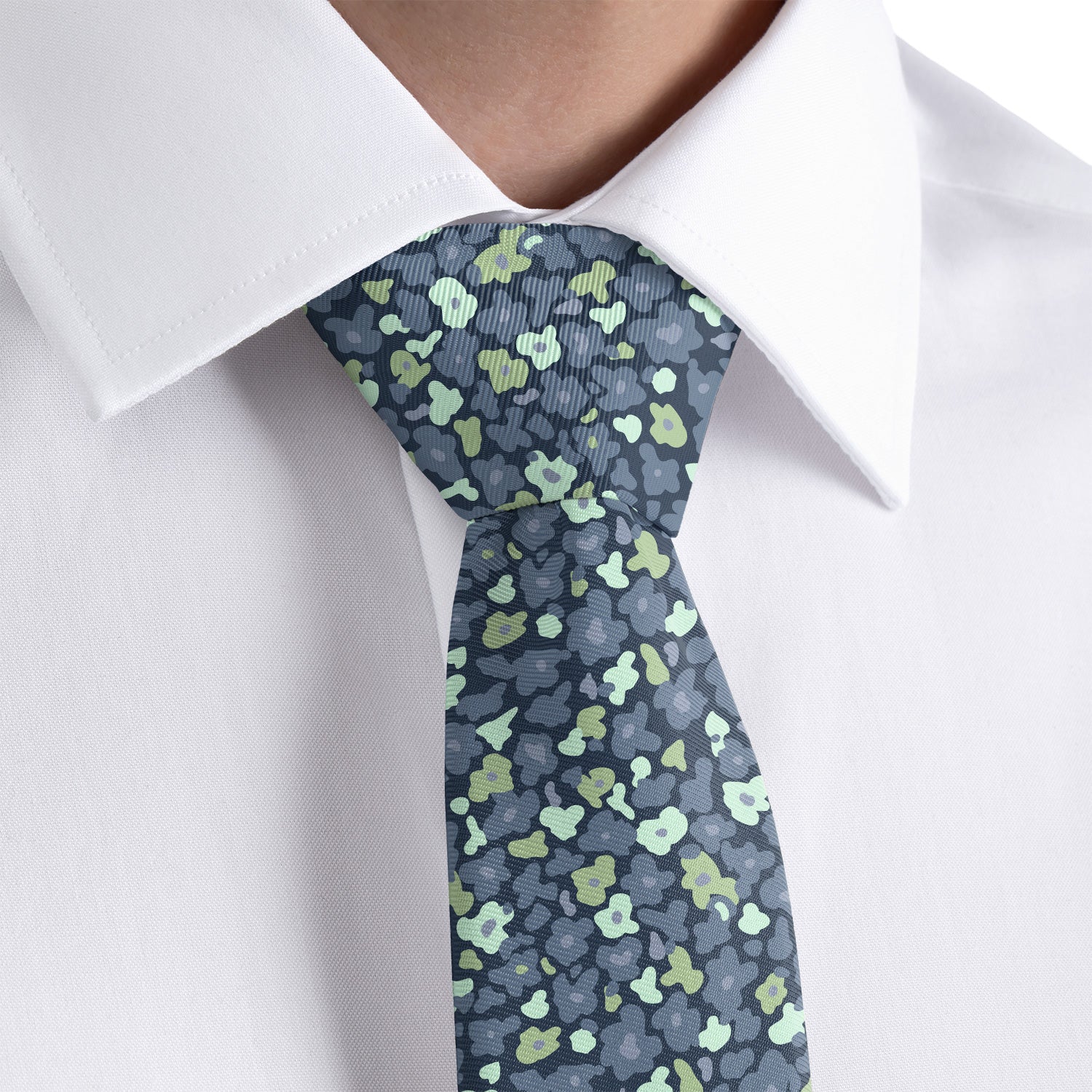 Camo Floral Necktie - Rolled - Knotty Tie Co.