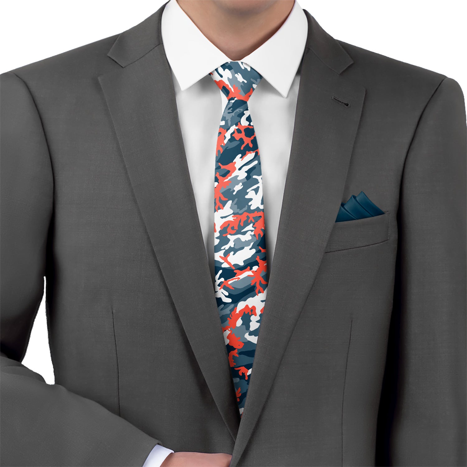 Custom Camo 1 Logo Tie - Suit - Knotty Tie Co.