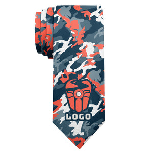 Custom Camo 1 Logo Tie - Long Roll - Knotty Tie Co.