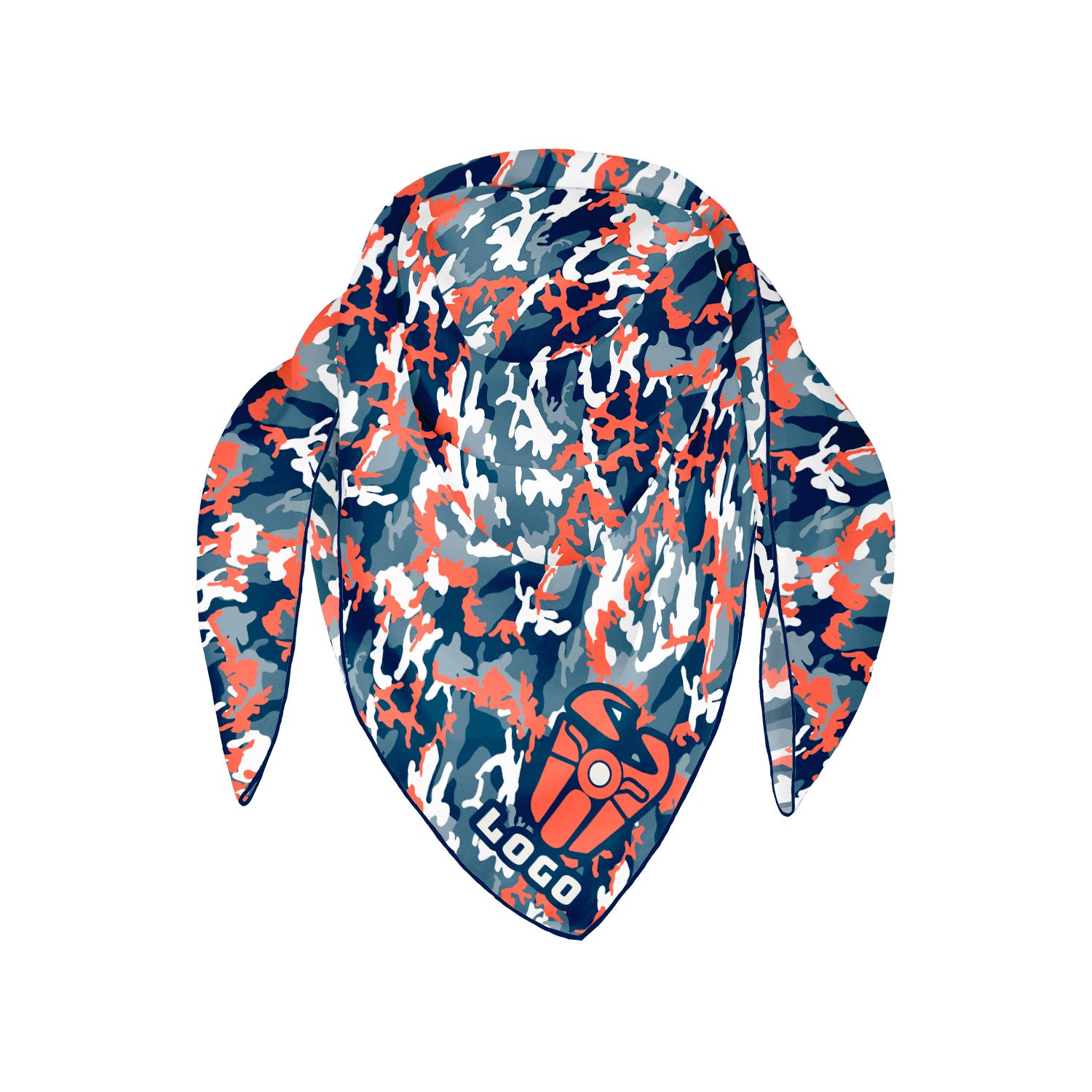 Camo 4 Square Chiffon Logo Scarf - Knotty Tie Co.