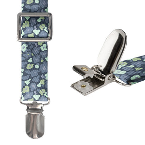 Camo Floral Suspenders - Hardware and Strap - Knotty Tie Co.