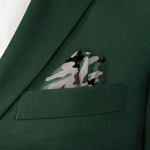 Camo Pocket Square - Wave Fold - Knotty Tie Co.