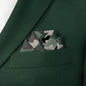 Camo Pocket Square - Scalloped Fold - Knotty Tie Co.