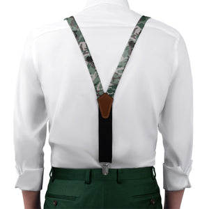 Camo Suspenders - On Model Front View - Knotty Tie Co.