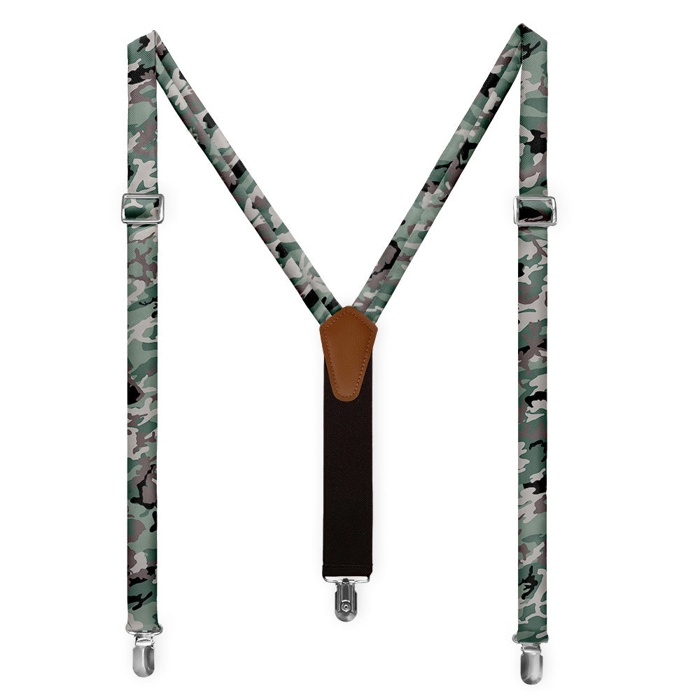 Camo Suspenders - Full Front View - Knotty Tie Co.