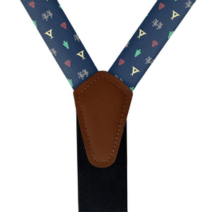 Camping With Friends Suspenders - Vegan Leather Y-Back - Knotty Tie Co.