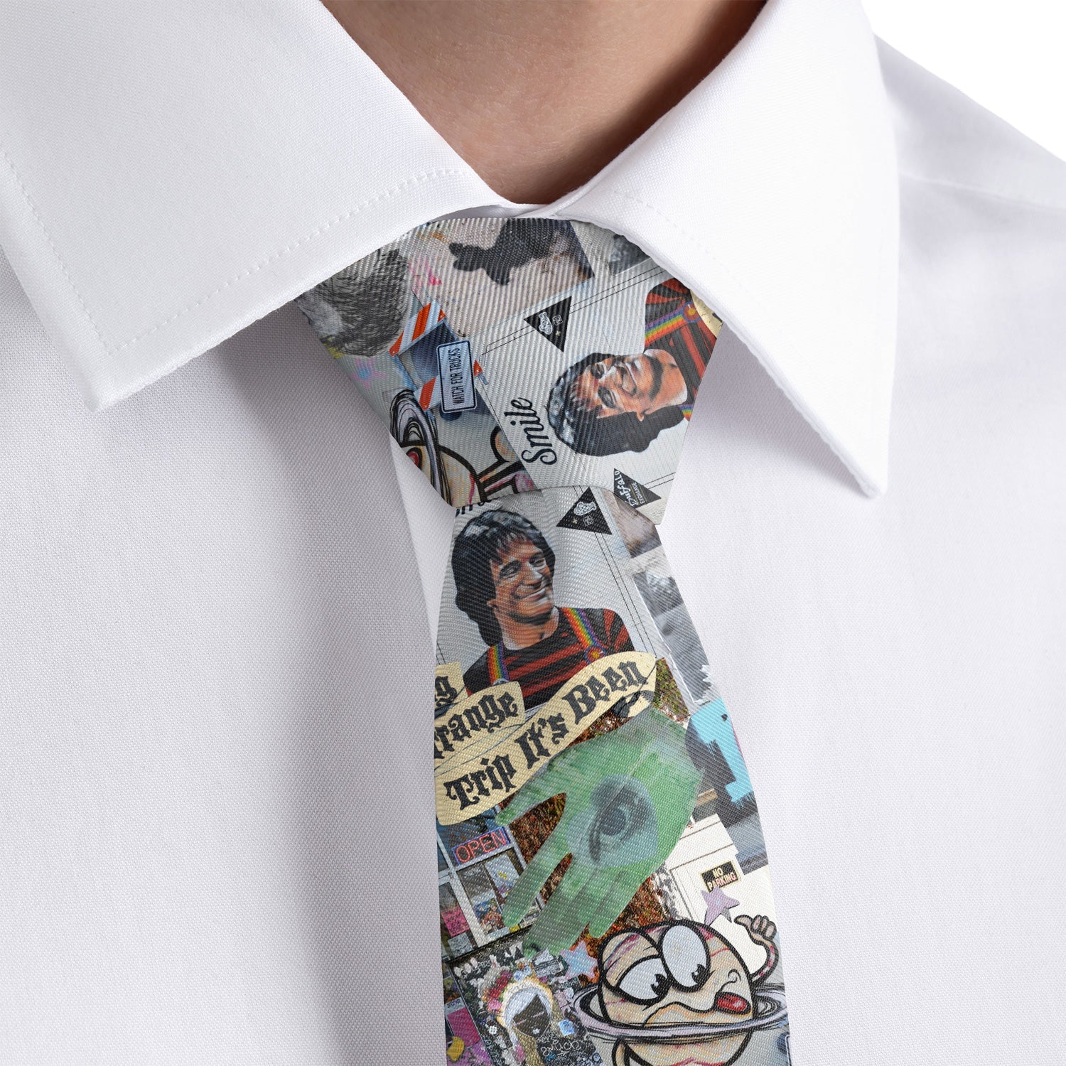 Cap Hill Street Art Necktie - Rolled - Knotty Tie Co.