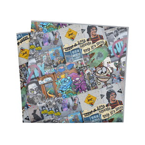 Cap Hill Street Art Pocket Square - 12" Square - Knotty Tie Co.