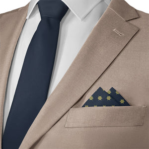 Captain's Wheel Pocket Square - Matching Necktie- Knotty Tie Co.