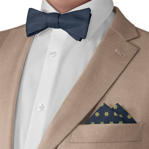 Captain's Wheel Pocket Square - Matching Bow Tie - Knotty Tie Co.