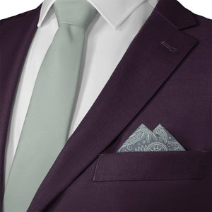 Carleton Paisley Pocket Square - Matching Necktie- Knotty Tie Co.