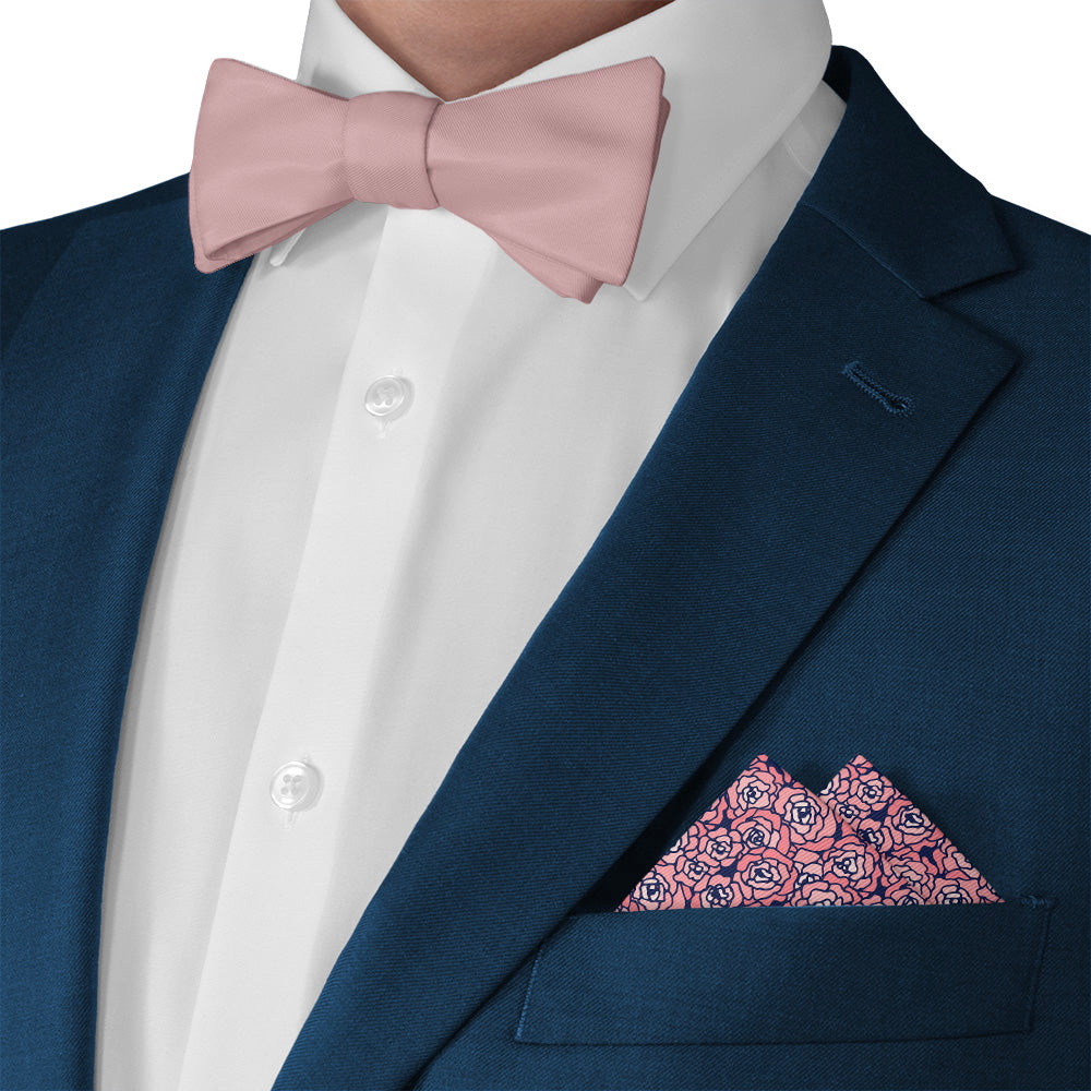 Carnation Mosaic Pocket Square - Matching Bow Tie - Knotty Tie Co.