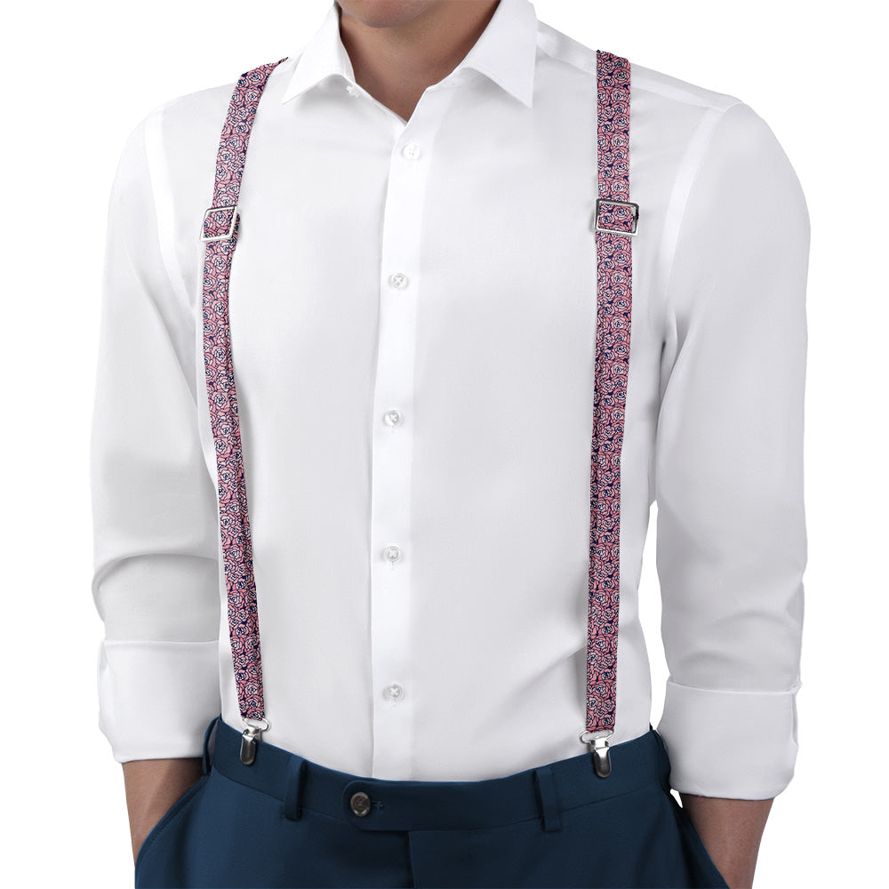 Carnation Mosaic Suspenders - Main View - Knotty Tie Co.