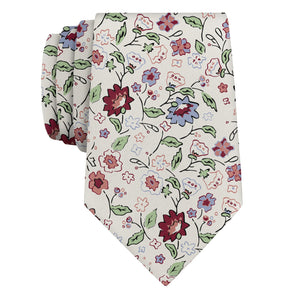 Cecile Floral Necktie - Rolled - Knotty Tie Co.