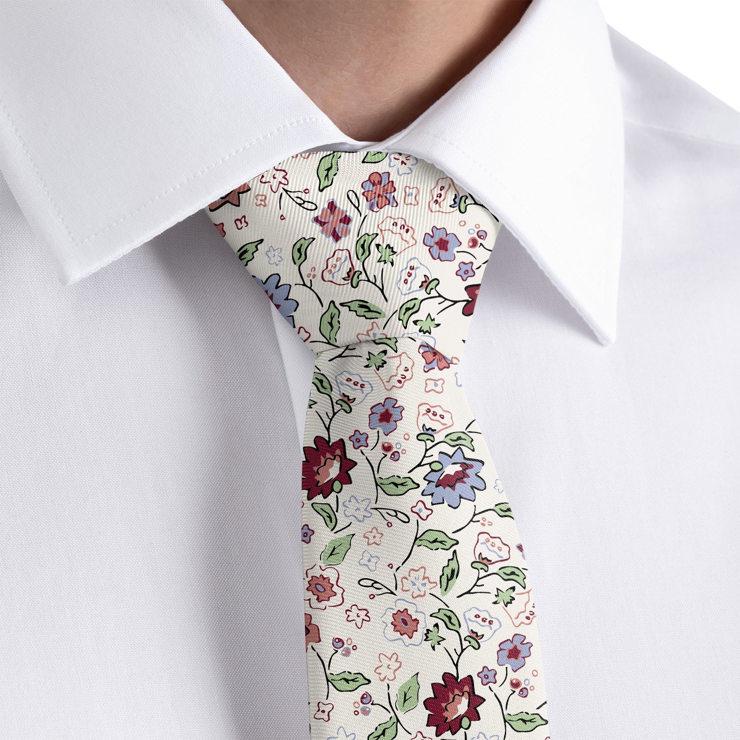 Cecile Floral Necktie - Dress Shirt - Knotty Tie Co.