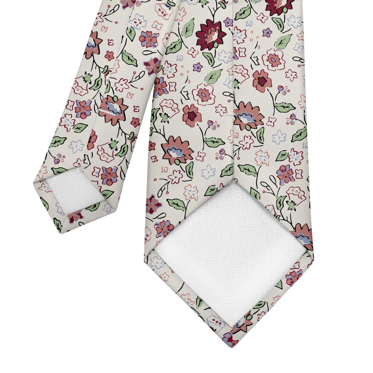 Cecile Floral Necktie - Tipping - Knotty Tie Co.