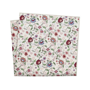 Cecile Floral Pocket Square - 12" Square - Knotty Tie Co.