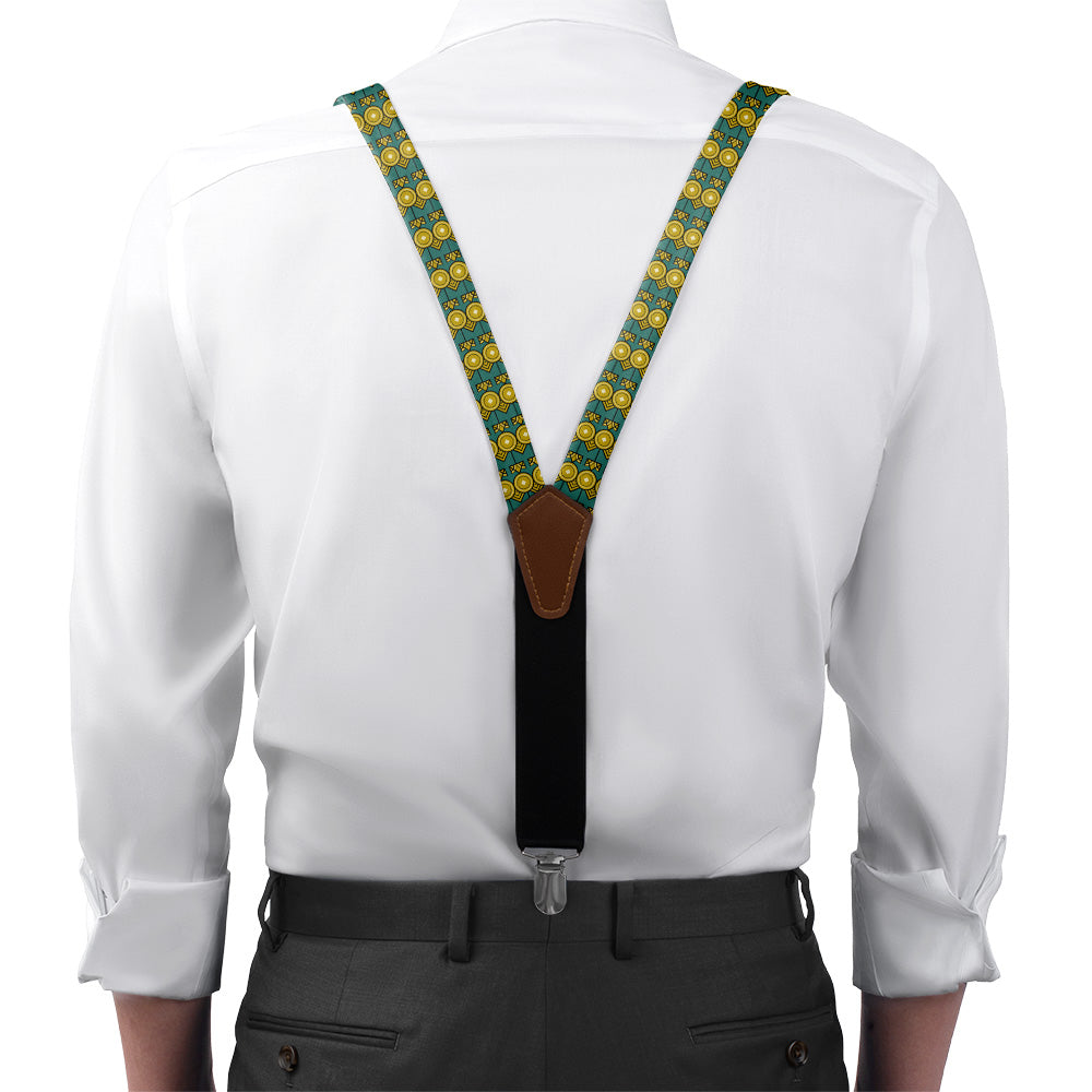 Charleston Suspenders - On Model Front View - Knotty Tie Co.