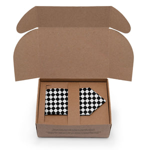 Checkered Tile Necktie - Packaging - Knotty Tie Co.